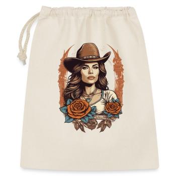 Western Girl - Geschenkbeutel aus Baumwolle (40 x 50 cm) - Natur - Vorne