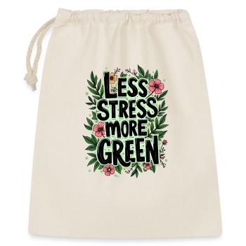 LESS STRESS, MORE GREEN - Gift Bag 40 x 50 cm - nature - Front