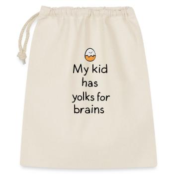 My Kid Has Yolks for Brains - Gift Bag 40 x 50 cm - nature - Front