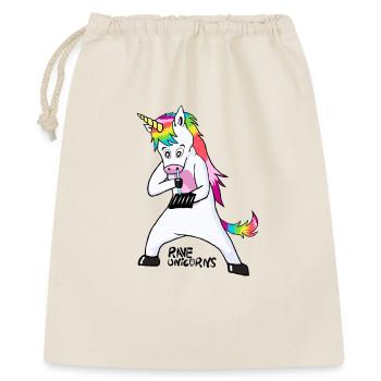 Ravew Unicorns Line Black Logo 18+ - Geschenkbeutel aus Baumwolle (40 x 50 cm) - Natur - Vorne