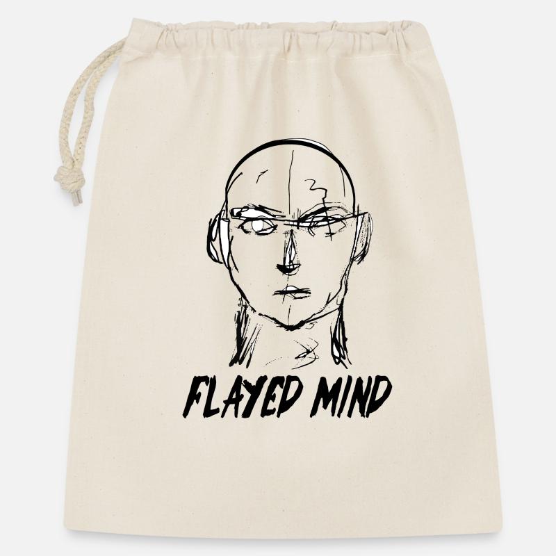 Flayed Mind schwarz - Geschenkbeutel aus Baumwolle (40 x 50 cm) - Natur