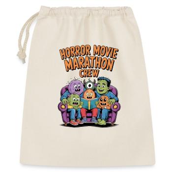 Die Crew eines Horrorfilm-Marathons - Geschenkbeutel aus Baumwolle (40 x 50 cm) - Natur - Vorne