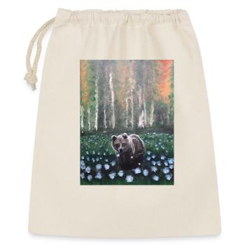 Bear in Snowy Forest Scene - Gift Bag 40 x 50 cm - nature - Front