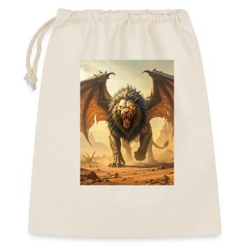 Ägyptische Sphinx, Löwenkörper - Geschenkbeutel aus Baumwolle (40 x 50 cm) - Natur - Vorne