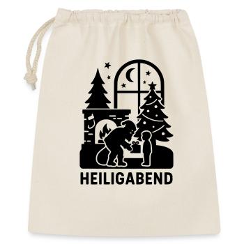 heiligabend - Geschenkbeutel aus Baumwolle (40 x 50 cm) - Natur - Vorne