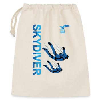 Fallschirmspringer Paragliding | Blauer Himmel Lebendige Farbe - Geschenkbeutel aus Baumwolle (40 x 50 cm) - Natur - Vorne