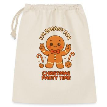 Gingerbread Party Fun Gingerbread cute xmas cookie - Gift Bag 40 x 50 cm - nature - Front