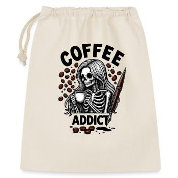 Café jusqu’à la mort - Sac cadeau 40 x 50 cm - nature - Devant