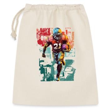 American Football Spieler USA Amerika Sport Retro - Geschenkbeutel aus Baumwolle (40 x 50 cm) - Natur - Vorne