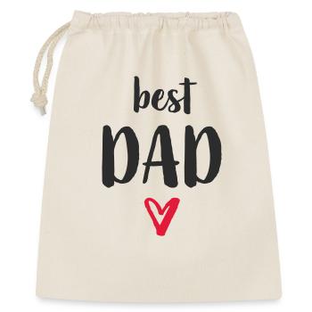 Best Dad Heart - Gift Bag 40 x 50 cm - nature - Front