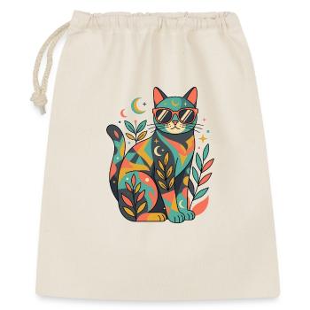 Cat mosaic in sun colors - Gift Bag 40 x 50 cm - nature - Front