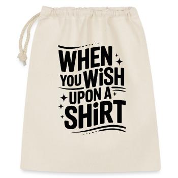 Märchen Wunsch T-Shirt - Geschenkbeutel aus Baumwolle (40 x 50 cm) - Natur - Vorne
