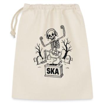 Tanzendes Ska Skelett auf dem Friedhof - Geschenkbeutel aus Baumwolle (40 x 50 cm) - Natur - Vorne
