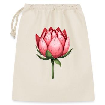 Zuckerbüsche Protea Blume - Geschenkbeutel aus Baumwolle (40 x 50 cm) - Natur - Vorne