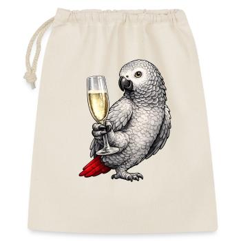 African grey parrot sparkling wine - Gift Bag 40 x 50 cm - nature - Front