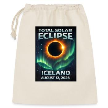 Éclipse solaire totale Islande 2026 Reykjavik - Sac cadeau 40 x 50 cm - nature - Devant