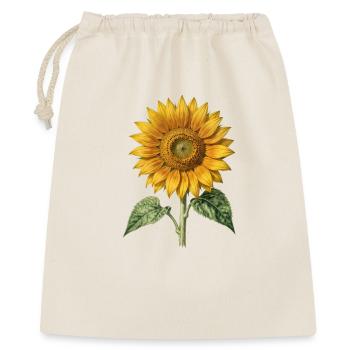 Tournesol gravure botanique - Sac cadeau 40 x 50 cm - nature - Devant