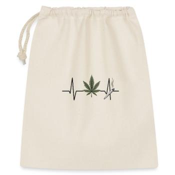 Marijuana and heartbeat design - Gift Bag 40 x 50 cm - nature - Front