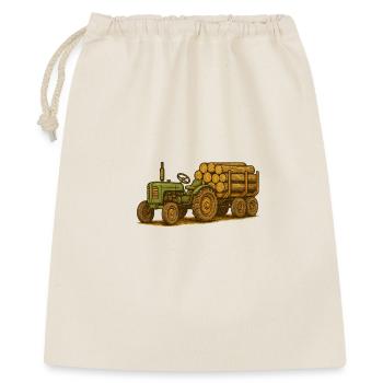 Green tractor with timber bed - Gift Bag 40 x 50 cm - nature - Front
