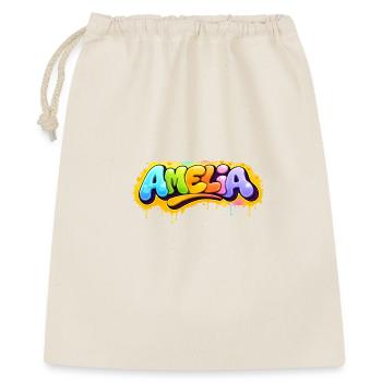 Graffiti Amelia Name Geschenk Ideal Druckbare Su - Geschenkbeutel aus Baumwolle (40 x 50 cm) - Natur - Vorne