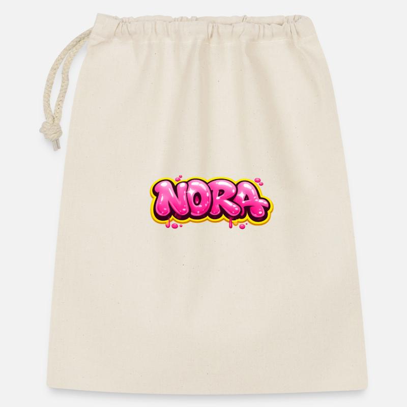 NORA GRAFFITI NAME FOR PERFECT GIFT PRINTABLE  - Sac cadeau 40 x 50 cm - nature