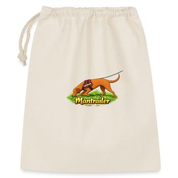 Mantrailer Hund Spürhund Maintrailing - Geschenkbeutel aus Baumwolle (40 x 50 cm) - Natur - Vorne