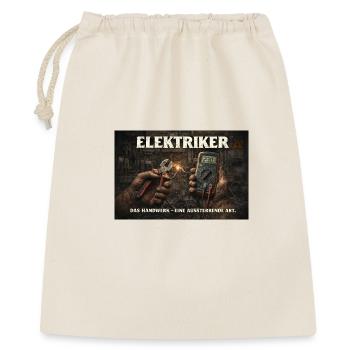 Elektriker - Geschenkbeutel aus Baumwolle (40 x 50 cm) - Natur - Vorne
