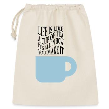 La vie comme le thé - Sac cadeau 40 x 50 cm - nature - Devant