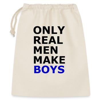 Les vrais hommes font des garçons - Sac cadeau 40 x 50 cm - nature - Devant