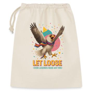 Let Loose – Der Legenden-Adler - Geschenkbeutel aus Baumwolle (40 x 50 cm) - Natur - Vorne