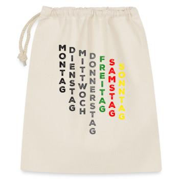 Semaine, vendredi - vert, samedi - rouge, dimanche - Sac cadeau 40 x 50 cm - nature - Devant