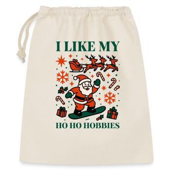 Christmas Santa on Snowboard - Gift Bag 40 x 50 cm - nature - Front