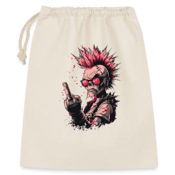 Punk Skeleton Style - Geschenkbeutel aus Baumwolle (40 x 50 cm) - Natur - Vorne