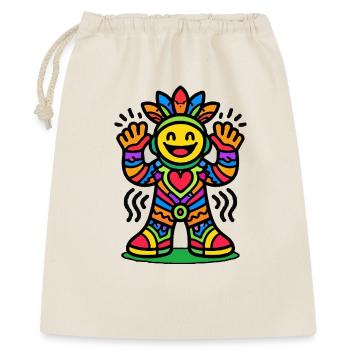 Figure solaire colorée avec le cœur - Sac cadeau 40 x 50 cm - nature - Devant