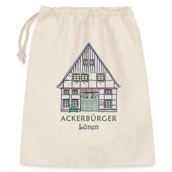 Lünen, Unna district, drawing of the Ackerbürgerhaus - Gift Bag 40 x 50 cm - nature - Front