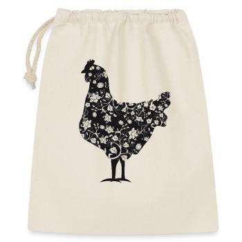 Fans de poulet - Coq - Coq - Poulet fleur - Bio - Sac cadeau 40 x 50 cm - nature - Devant
