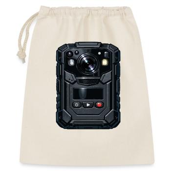 Robuste Action Cam-Illustration - Geschenkbeutel aus Baumwolle (40 x 50 cm) - Natur - Vorne