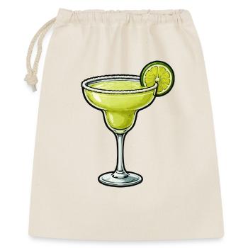 Limetten Margarita Glas Design - Geschenkbeutel aus Baumwolle (40 x 50 cm) - Natur - Vorne