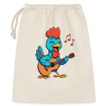 Poulet jouant de la guitare - Sac cadeau 40 x 50 cm - nature - Devant