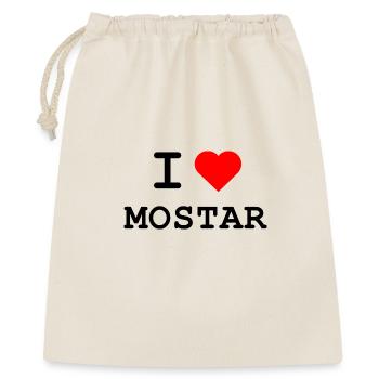 I love Mostar - Ich liebe Mostar - Gift Bag 40 x 50 cm - nature - Front