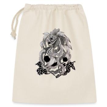 Ornement en ligne monochrome - Sac cadeau 40 x 50 cm - nature - Devant