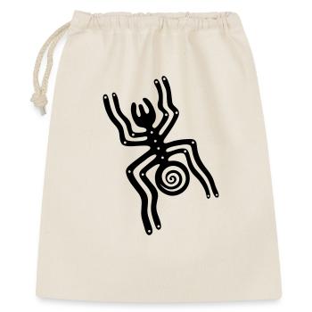 Nazca Linien, Spinne, spider - Geschenkbeutel aus Baumwolle (40 x 50 cm) - Natur - Vorne