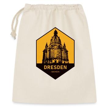 Icône d’architecture de Dresde Jaune - Sac cadeau 40 x 50 cm - nature - Devant