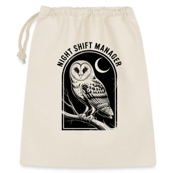 Night Shift Owl Manager - Gift Bag 40 x 50 cm - nature - Front