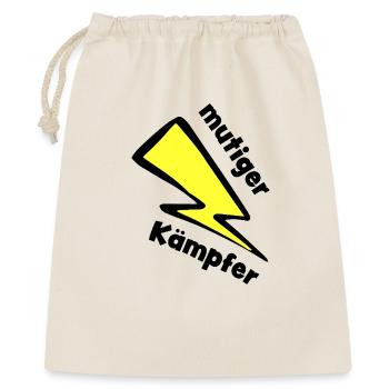 Kämpfer - Mutmacher - Glücksbringer - Geschenkbeutel aus Baumwolle (40 x 50 cm) - Natur - Vorne