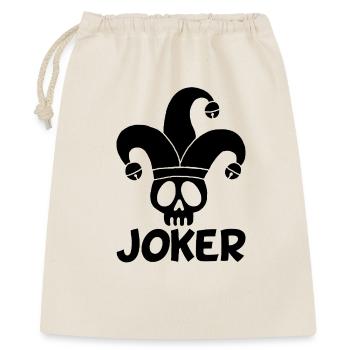 Schwarzer Joker Totenschädel - Geschenkbeutel aus Baumwolle (40 x 50 cm) - Natur - Vorne