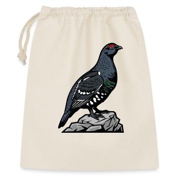 Bécasse noire sur roche - Sac cadeau 40 x 50 cm - nature - Devant