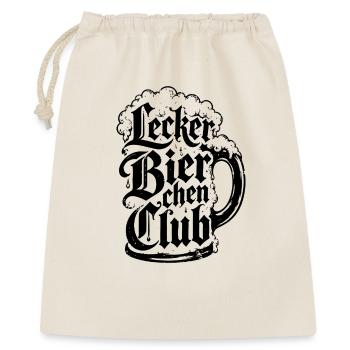 Lecker Bierchen Club Bierkrug Version - Geschenkbeutel aus Baumwolle (40 x 50 cm) - Natur - Vorne