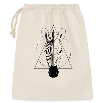 Zebra - Geschenkbeutel aus Baumwolle (40 x 50 cm) - Natur - Vorne