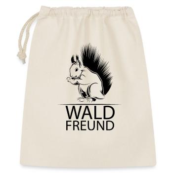 Waldfreund Eichhörnchen Wald Tiere Symbol Sprüche - Geschenkbeutel aus Baumwolle (40 x 50 cm) - Natur - Vorne